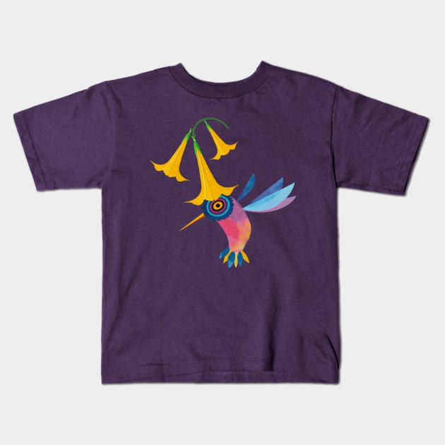 Hummingbird Graphic Kids T-Shirt by Kath Waxman Illustration